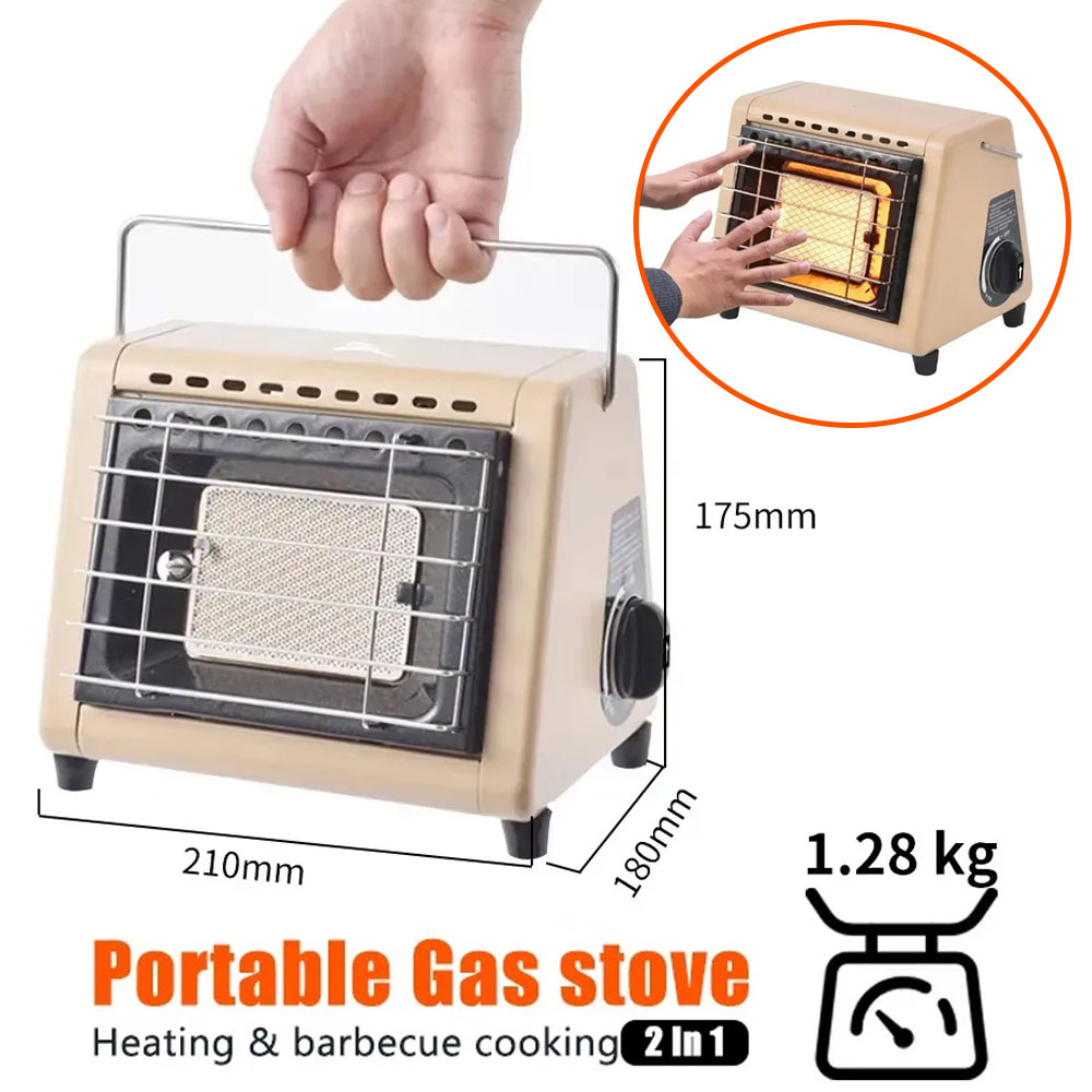 Camping Cooking Propane - Taşınabilir 2'si 1 Arada Gazlı Soba
