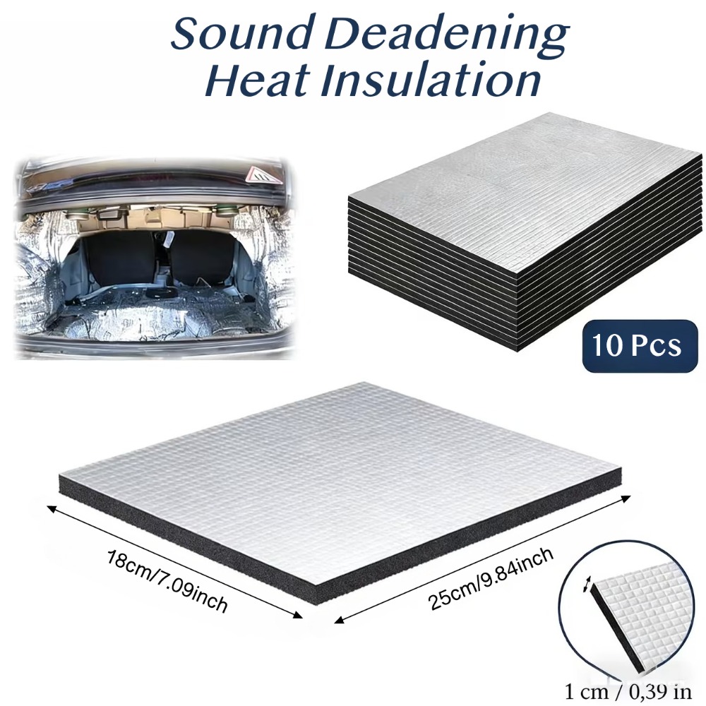 Aluminum Foil Heavy Duty - 10 adet 10mm araba ses yalıtım