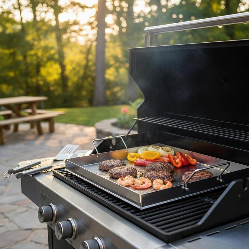 Camping Cooking Equipment - Evrensel Düz Üstlü Izgara 18x16 İnç
