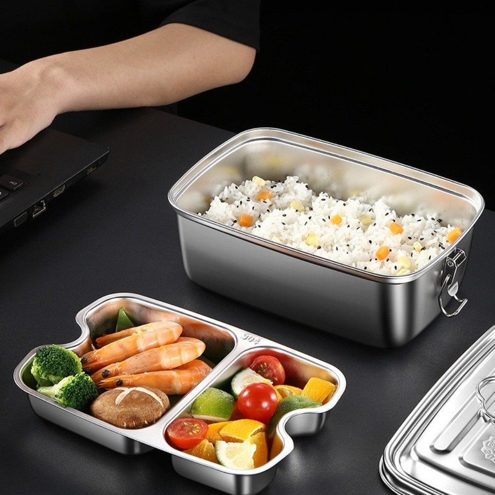Camping Cooking Equipment - Çift katmanlı Paslanmaz Çelik Öğle Yemeği