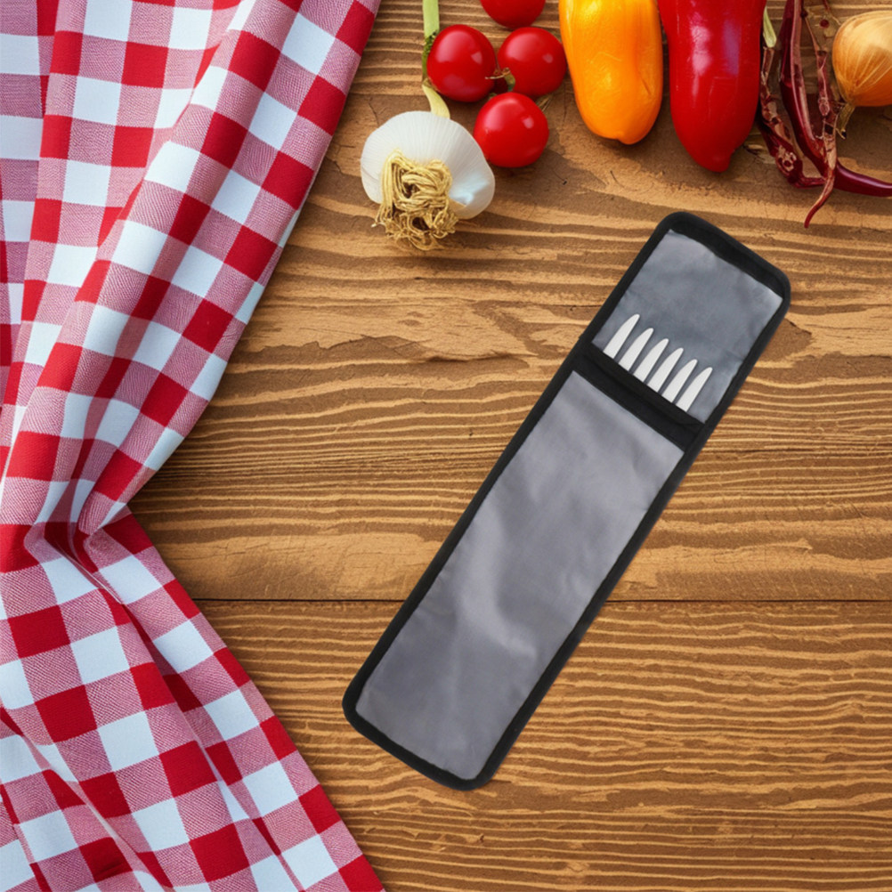 Camping Cooking Utensil Organizer - Kalınlaştırılmış Oxford Barbekü Şiş Saklama Çantası