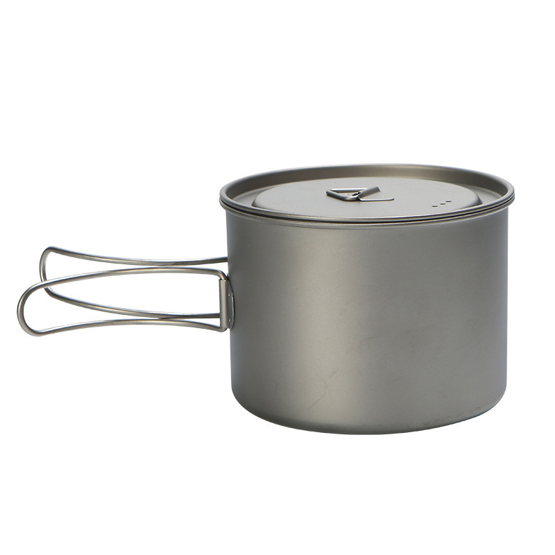 Camping Cooking Lightweight - Açık piknik titanyum tencere 750ml 900ml