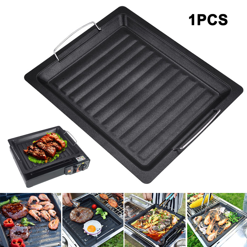Camping Cooking Equipment - Açık havada kalın kare ızgara tavası
