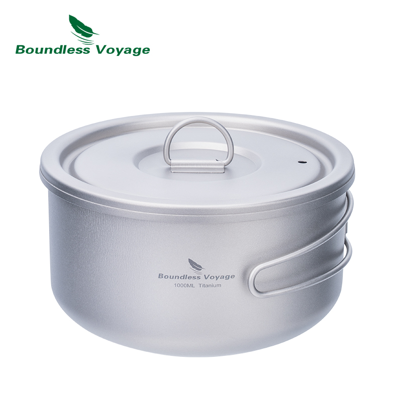Camping Cooking Lightweight - Sınırsız Voyage Titanyum Kapaklı Kamp Pot