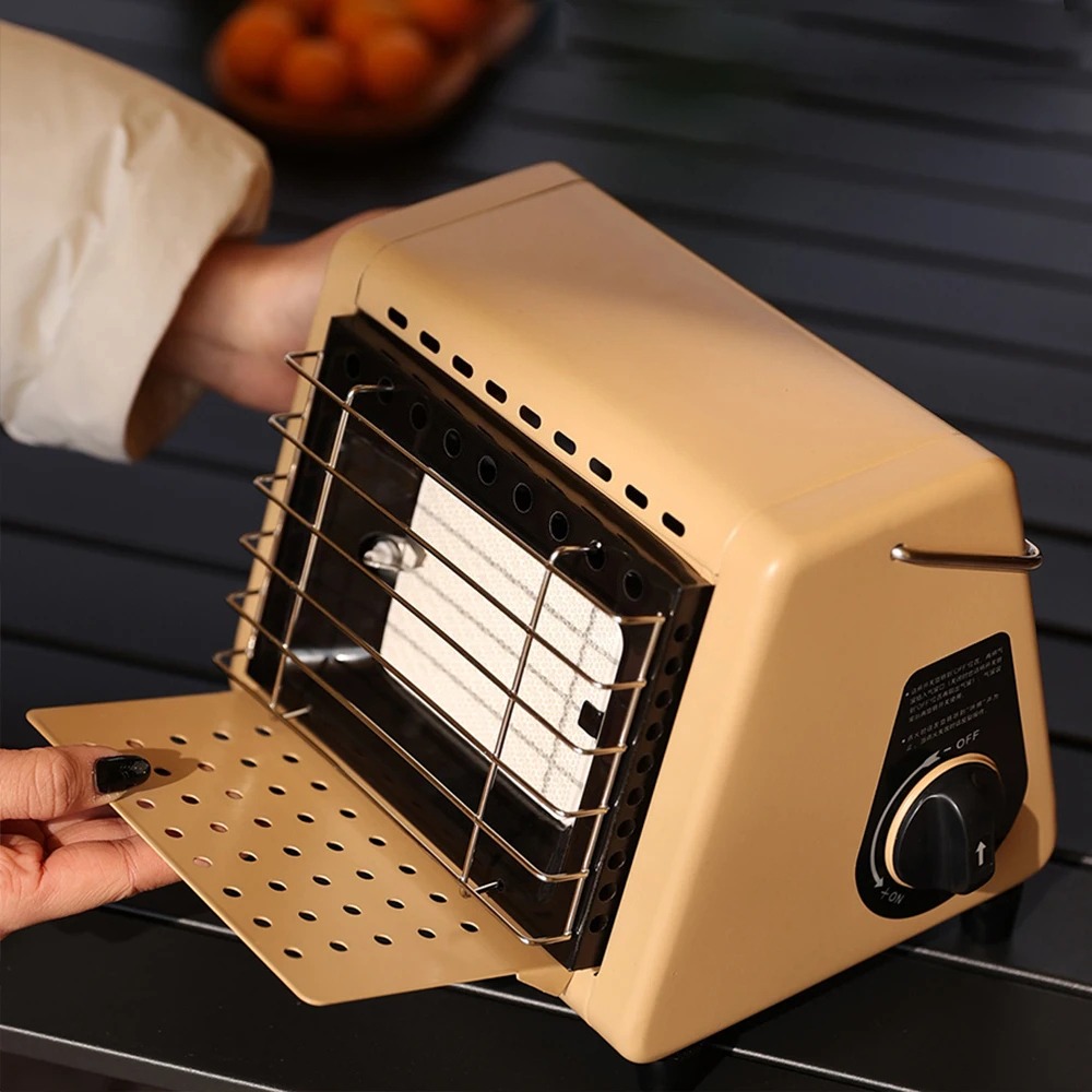 Camping Cooking Propane - 1.5KW Taşınabilir Gazlı Soba Isıtıcı BBQ