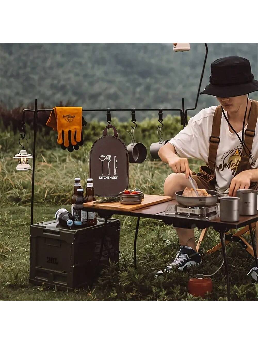 Açık Kamp Tencere saklama çant - Camping Cooking Utensil Organizer incelemesi ve fiyatı