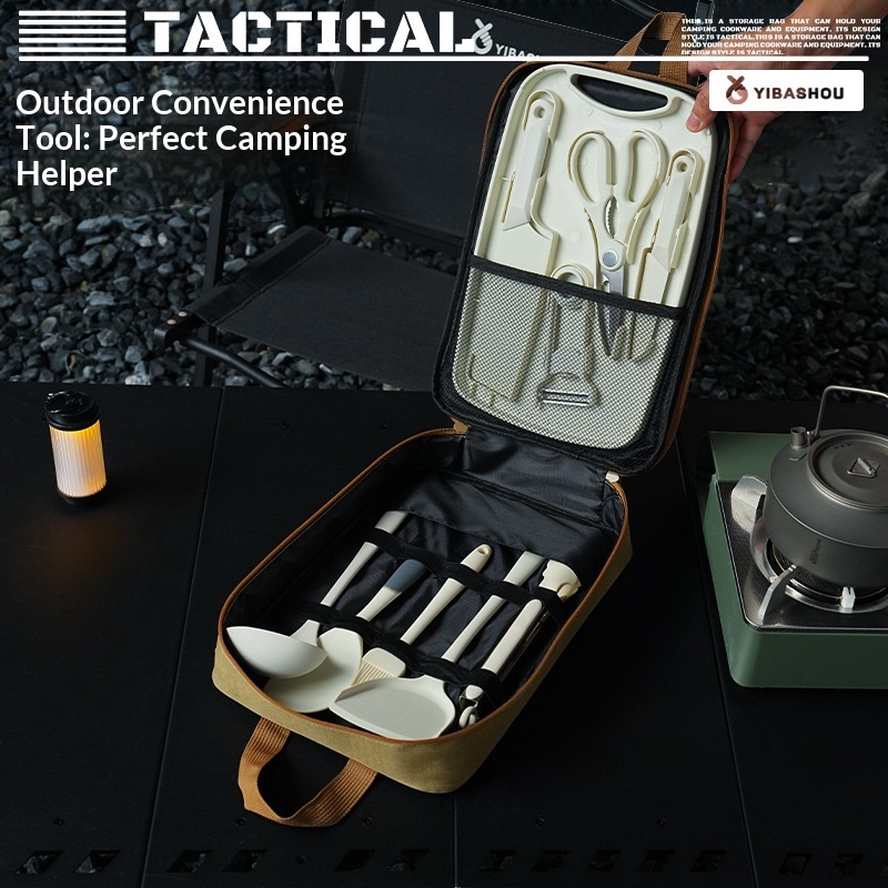 Taşınabilir 9 Adet Kamp Mutfak - Camping Cooking Utensil Organizer incelemesi ve fiyatı