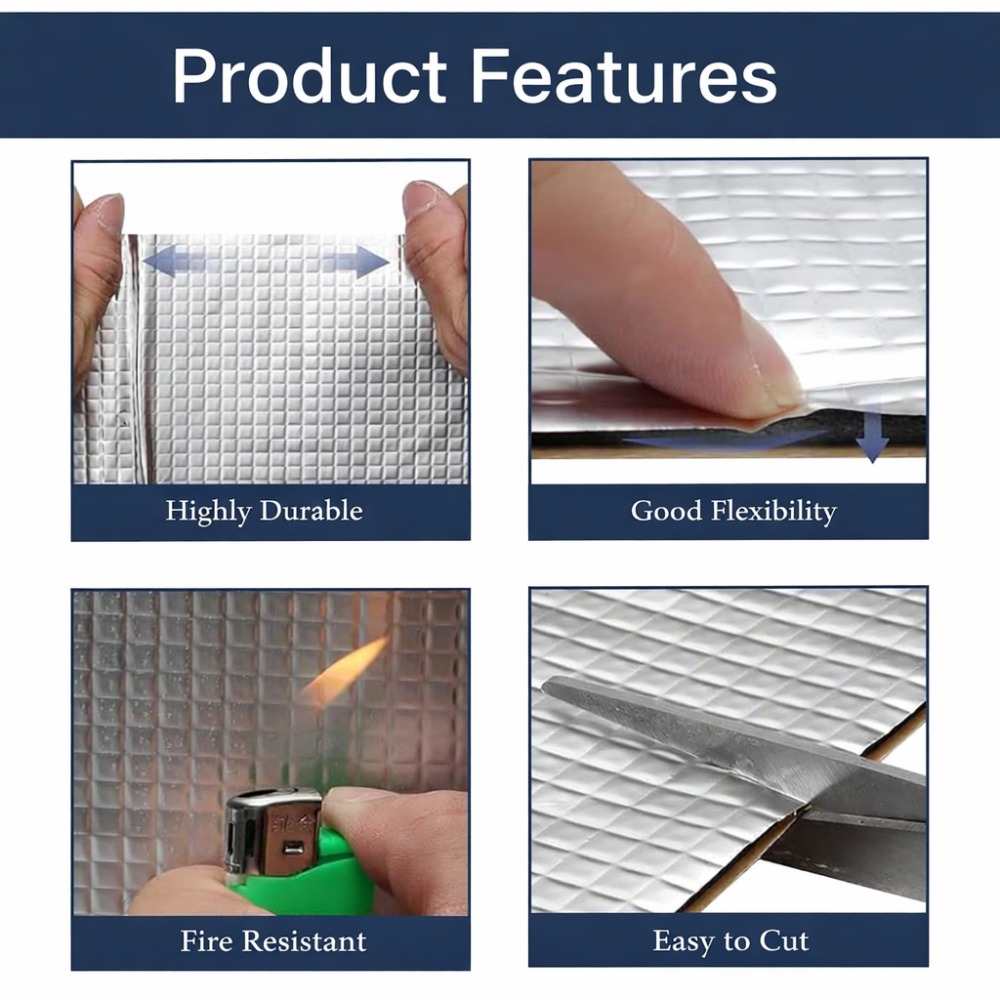 10 adet 10mm araba ses yalıtım - Aluminum Foil Heavy Duty incelemesi ve fiyatı