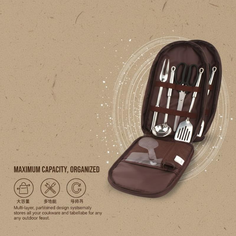 Açık Hava Pişirme Çantası Kamp - Camping Cooking Utensil Organizer incelemesi ve fiyatı