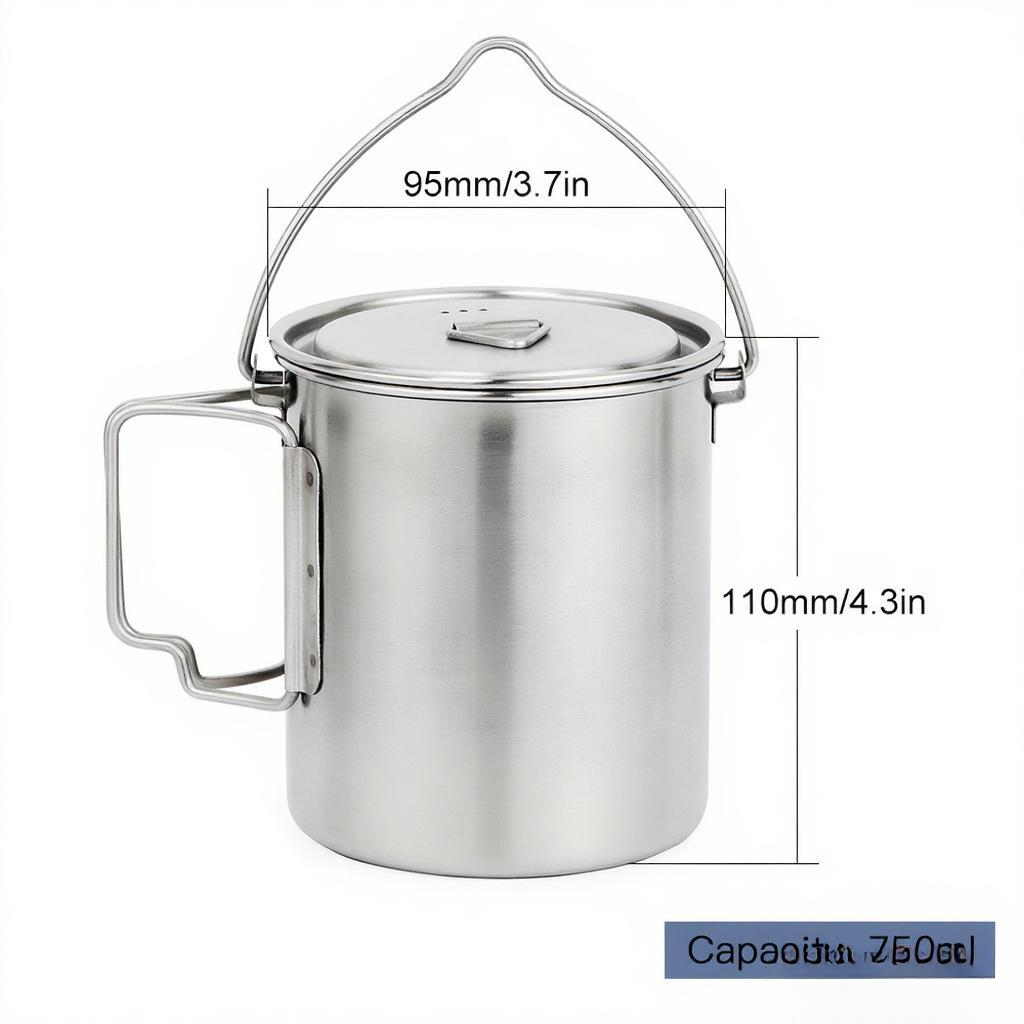 750 ml Paslanmaz Çelik Tencere - Camping Cooking Cup incelemesi ve fiyatı