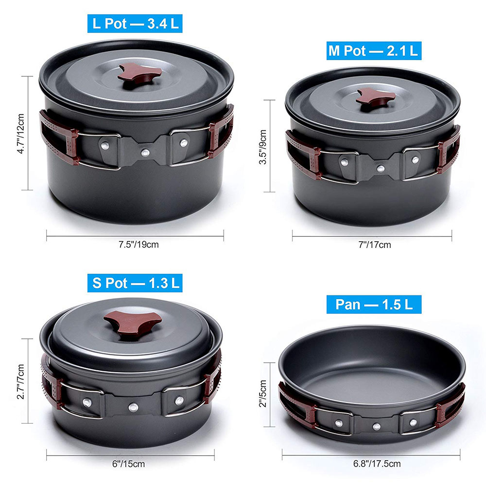 Açık Kamp Tencere Seti Yapışma - Camping Cooking Lightweight incelemesi ve fiyatı